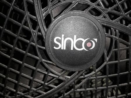 KIEV, UKRAINE - JANUARY 4, 2020: Brand logo on the product on backgroundのeditorial素材