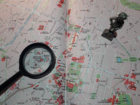 KIEV, UKRAINE - JANUARY 5, 2020: International tourism around the world view of objects and the map