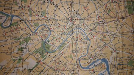 KIEV, UKRAINE - JANUARY 14, 2020: Old collection of maps and the atlases