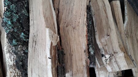 Texture of chopped wood for stove and the home heating