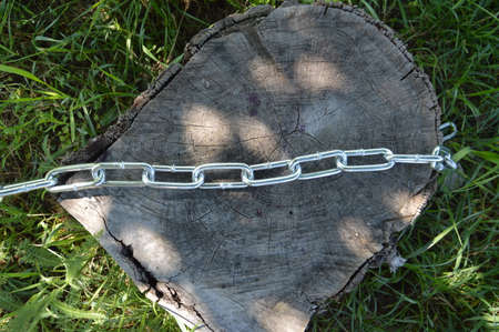 Light metal chain on a different the backgroundの写真素材