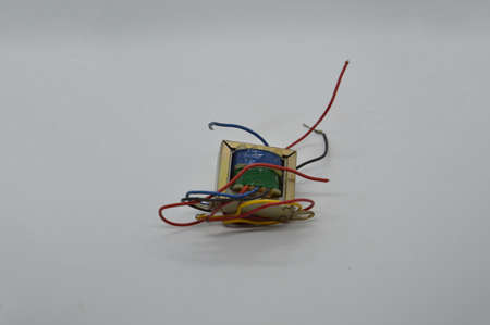 Radio technical parts for electronic equipment on a white the background