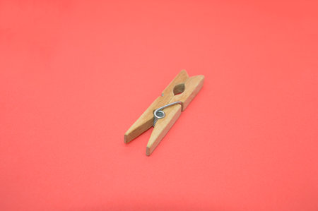 Clothespins to support the laundry while drying the backgroundの写真素材