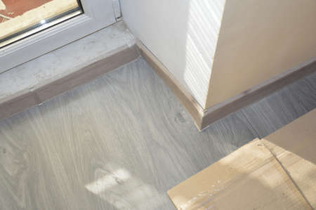 Complex renovation of the apartment interior with the modern building materialsの写真素材