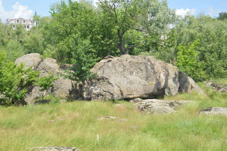 Ancient large stones in a the fieldの写真素材
