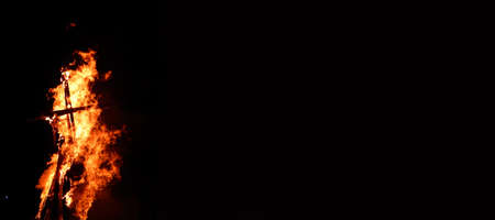 Big fire texture closeupの写真素材