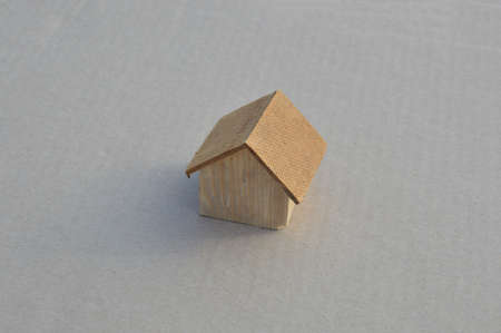 Model of a wooden house as a the family propertyの写真素材