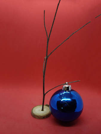 Christmas tree toy with mock-ups a of objectsの写真素材