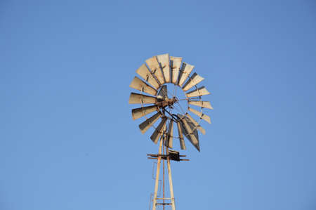 Windmill for generating electricity in the fields of Rhodes in the Greece