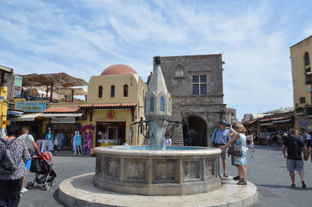 RHODOS, GREECE - SEPTEMBER 14, 2021: Old Town in a Rhodos townのeditorial素材