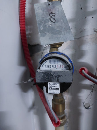 Utility meter in a the apartment panel