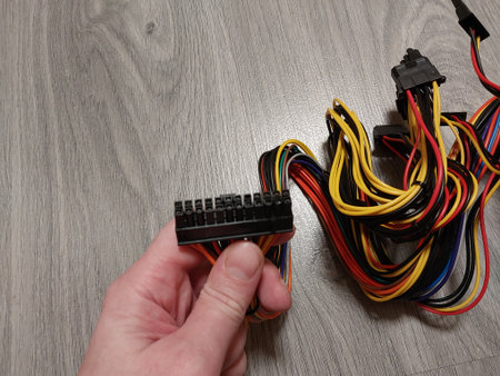 KYIV, UKRAINE - February 8, 2024: Computer the power supply repair