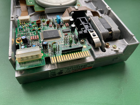 Floppy computer retro disk drive for the storing information
