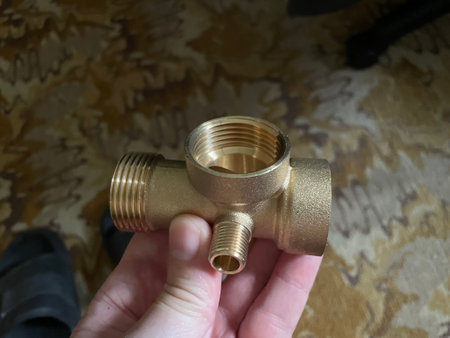 A detailed collection of images showing essential plumbing parts designed for water supply systems,...
