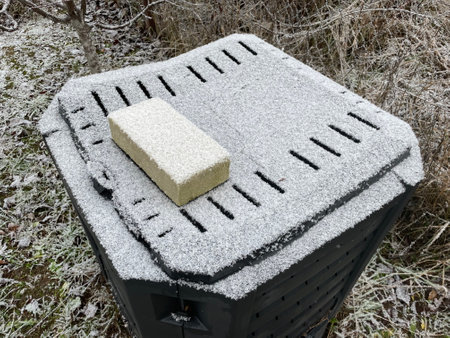 A winter photograph capturing snow resting on the surface.