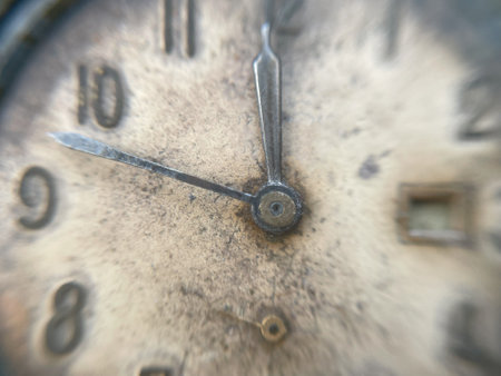 A collection of retro clock dials featuring intricate designs and classic numerals.