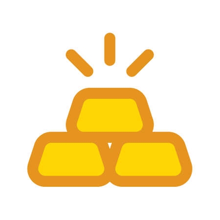 Illustration vector graphic icon of Gold. Filled Line Style Icon. Vector illustration isolated on white background. Perfect for website or application design.のイラスト素材