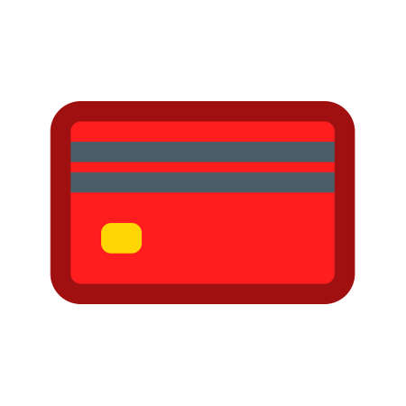 Illustration vector graphic icon of Credit Card. Filled Line Style Icon. Vector illustration isolated on white background. Perfect for website or application design.のイラスト素材