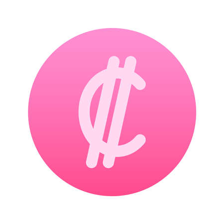 Illustration vector graphic icon of Costa Rica Colon currency. Gradient Style Icon. Vector illustration isolated on white background. Perfect for website or application design.のイラスト素材