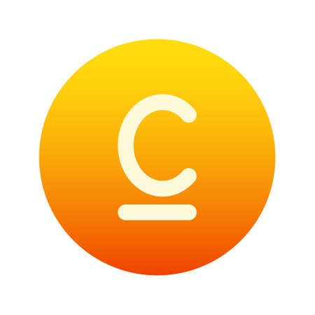 Illustration vector graphic icon of Kyrgyzstan Som currency. Gradient Style Icon. Vector illustration isolated on white background. Perfect for website or application design.のイラスト素材