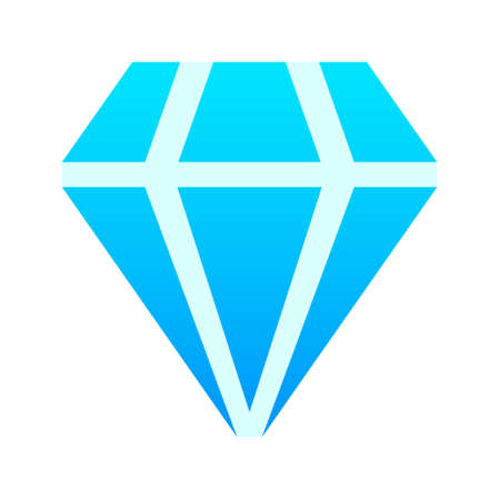 Illustration vector graphic icon of Diamond Icon. Gradient Style Icon. Vector illustration isolated on white background. Perfect for website or application design.のイラスト素材
