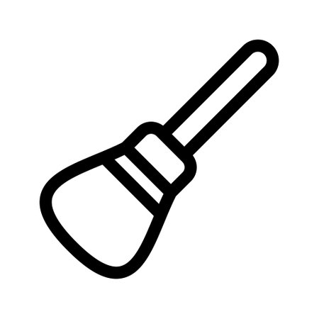 Illustration vector graphic icon of Broomstick. Outline Style Icon. Halloween Themed Icon. Vector illustration isolated on white background. Perfect for website or application design.のイラスト素材