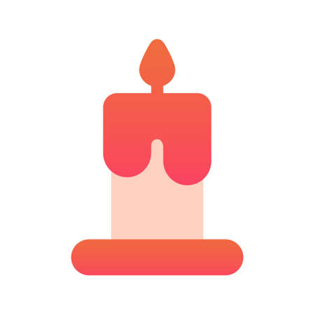 Illustration vector graphic icon of Candle. Gradient Style Icon. Halloween Themed Icon. Vector illustration isolated on white background. Perfect for website or application design.のイラスト素材