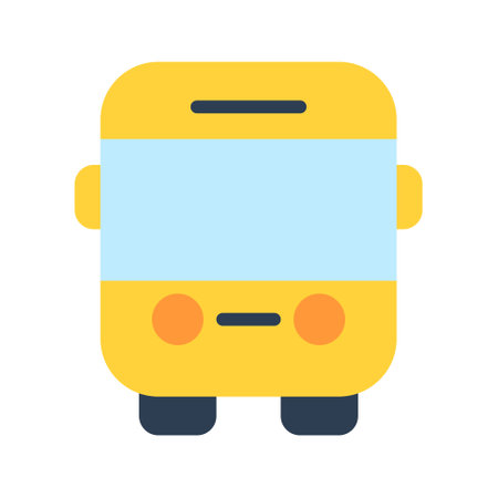Illustration vector graphic icon of School Bus. Flat Style Icon. Education Themed Icon. Vector...