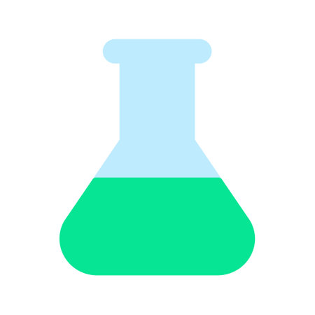 Illustration vector graphic icon of Beaker. Flat Style Icon. Education Themed Icon. Vector illustration isolated on white background. Perfect for website or application design.のイラスト素材