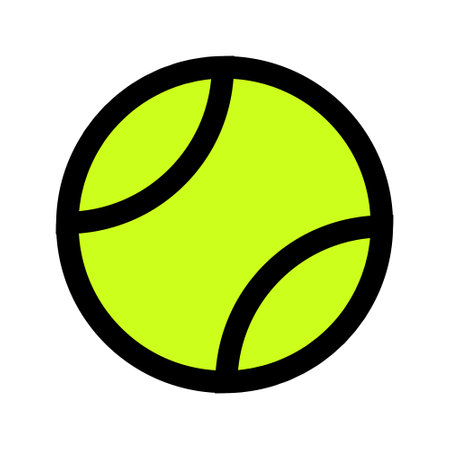 Illustration vector graphic icon of Tennis Ball. Filled Line Style Icon. Sport Themed Icon. Vector illustration isolated on white background. Perfect for website or application desのイラスト素材