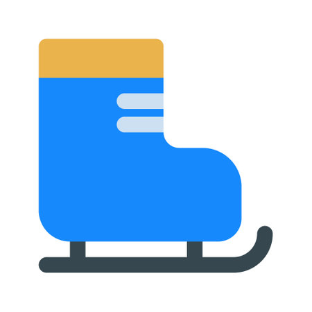 Illustration vector graphic icon of Ice Skates. Flat Style Icon. Sport Themed Icon. Vector illustration isolated on white background. Perfect for website or application design.のイラスト素材