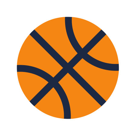 Illustration vector graphic icon of Basketball. Flat Style Icon. Sport Themed Icon. Vector illustration isolated on white background. Perfect for website or application design.のイラスト素材