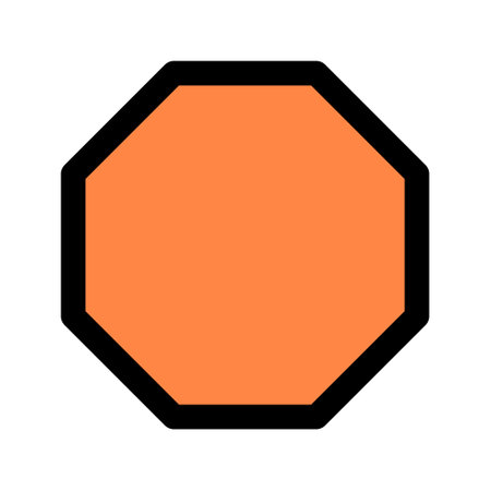Illustration vector graphic icon of Octagon. Filled Line Style Icon. Shape Themed Icon. Vector illustration isolated on white background. Perfect for website or application design.のイラスト素材
