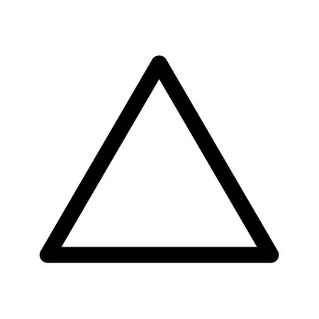 Illustration vector graphic icon of Triangle. Outline Style Icon. Shape Themed Icon. Vector...