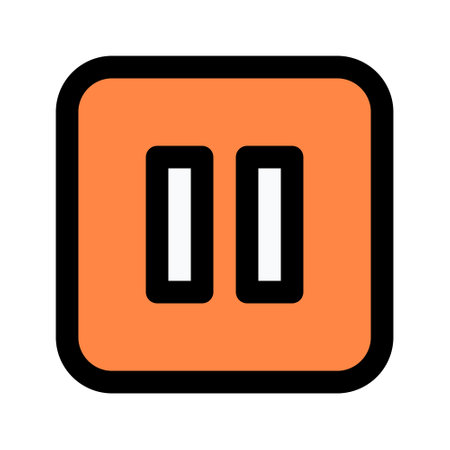Illustration vector graphic icon of Pause. Filled Line Style Icon. Multimedia Themed Icon. Vector...