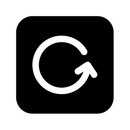 Illustration vector graphic icon of Refresh. Solid Style Icon. Multimedia Themed Icon. Vector illustration isolated on white background. Perfect for website or application design.のイラスト素材