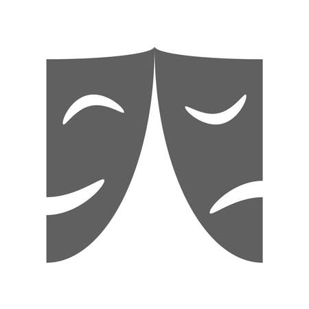 theater masks icon or sign, vector illustrationのイラスト素材