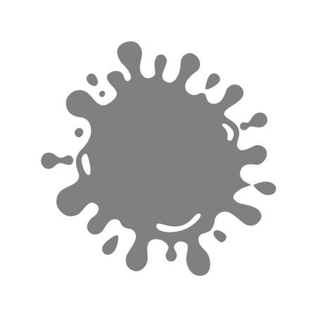 Isolated gray blot on white background. Abstract element for design. Vector illustrationのイラスト素材