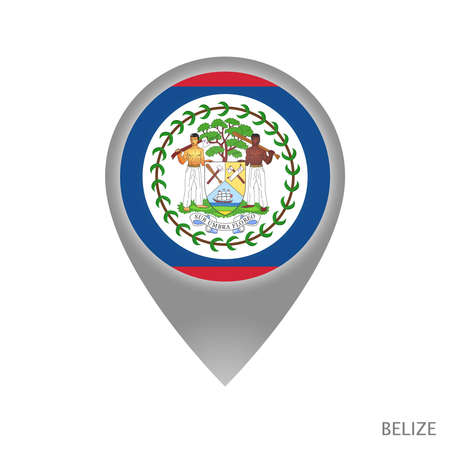 Map pointer with flag of Jamaica. Colorful pointer icon for map. Vector Illustration.のイラスト素材