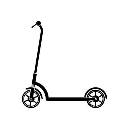 Scooter graphic icon. Scooter black sign isolated on white background. Vector illustrationのイラスト素材