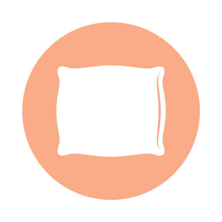 Pillow graphic icon. Cushion sign in the circle isolated on white background. Vector illustrationのイラスト素材