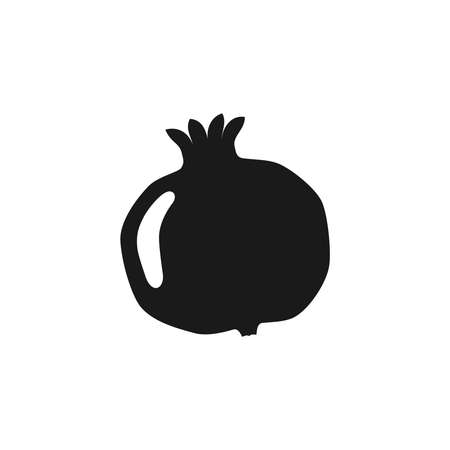 Pomegranate graphic icon. Garnet sign isolated on white background. Symbol pomegranate fruit. Vector Illustrationのイラスト素材