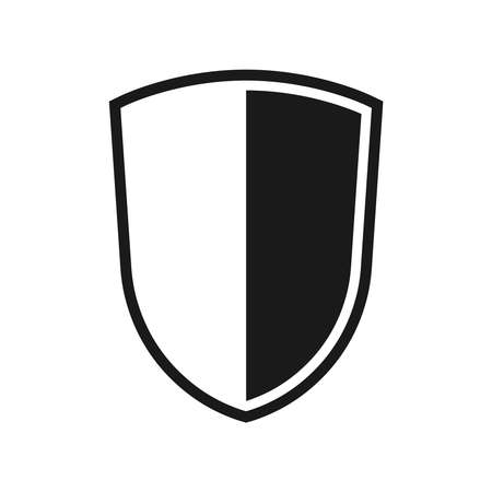 Shield graphic icon. Shield sign isolated on white background. Web protection symbol. Vector illustrationのイラスト素材