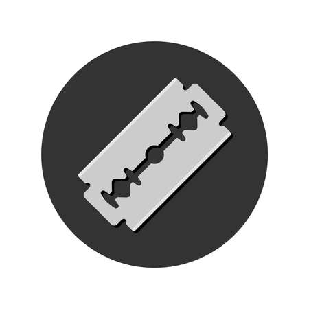 Blade graphic icon. Razor sign in the circle isolated on white background. Vector illustrationのイラスト素材