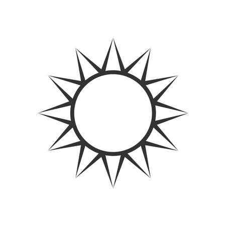 sun graphic icon. Sun sign isolated on white background. Symbol of summer. vector illustrationのイラスト素材