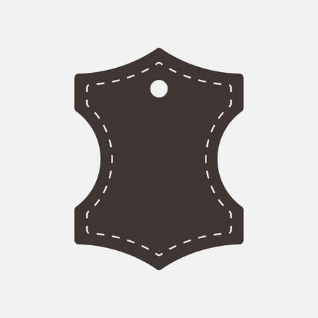 Genuine leather graphic icon. Leather label isolated on white background. vector illustrationのイラスト素材