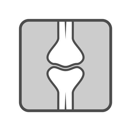 Knee joint human graphic icon. Joint bones sign isolated on white background. vector illustrationのイラスト素材