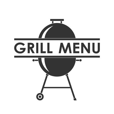 Grill menu graphic design template. Symbol isolated on white background. vector illustrationのイラスト素材