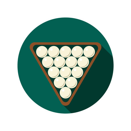 Billiard graphic icon. Billiard balls sign in the circle isolated on white background. vector illustrationのイラスト素材