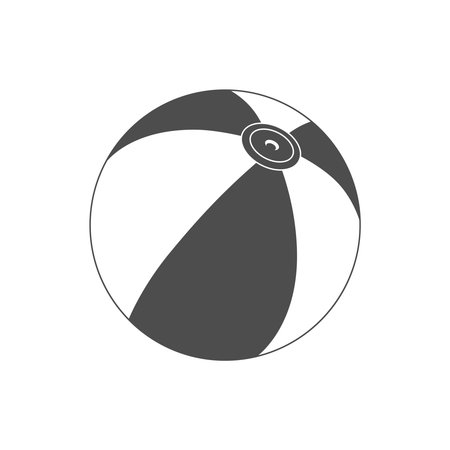 Beach ball graphic icon. Inflatable ball sign isolated on white background. vector illustrationのイラスト素材